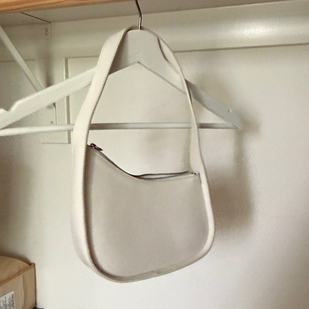 The Row Cream Leather Shoulder Bag